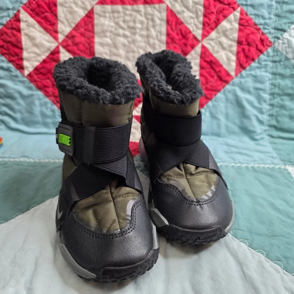 Nike Kids Flex Advance Olive Black Grey Green Winter Boots
